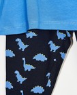 Nachtkleding - Blauwe meegroeipyjama met print