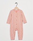 Pyjama rose en coton bio - imprimé de lamas - Cuddles and Smiles