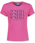 Roze T-shirt met opschrift O'Neill - effen - O’Neill