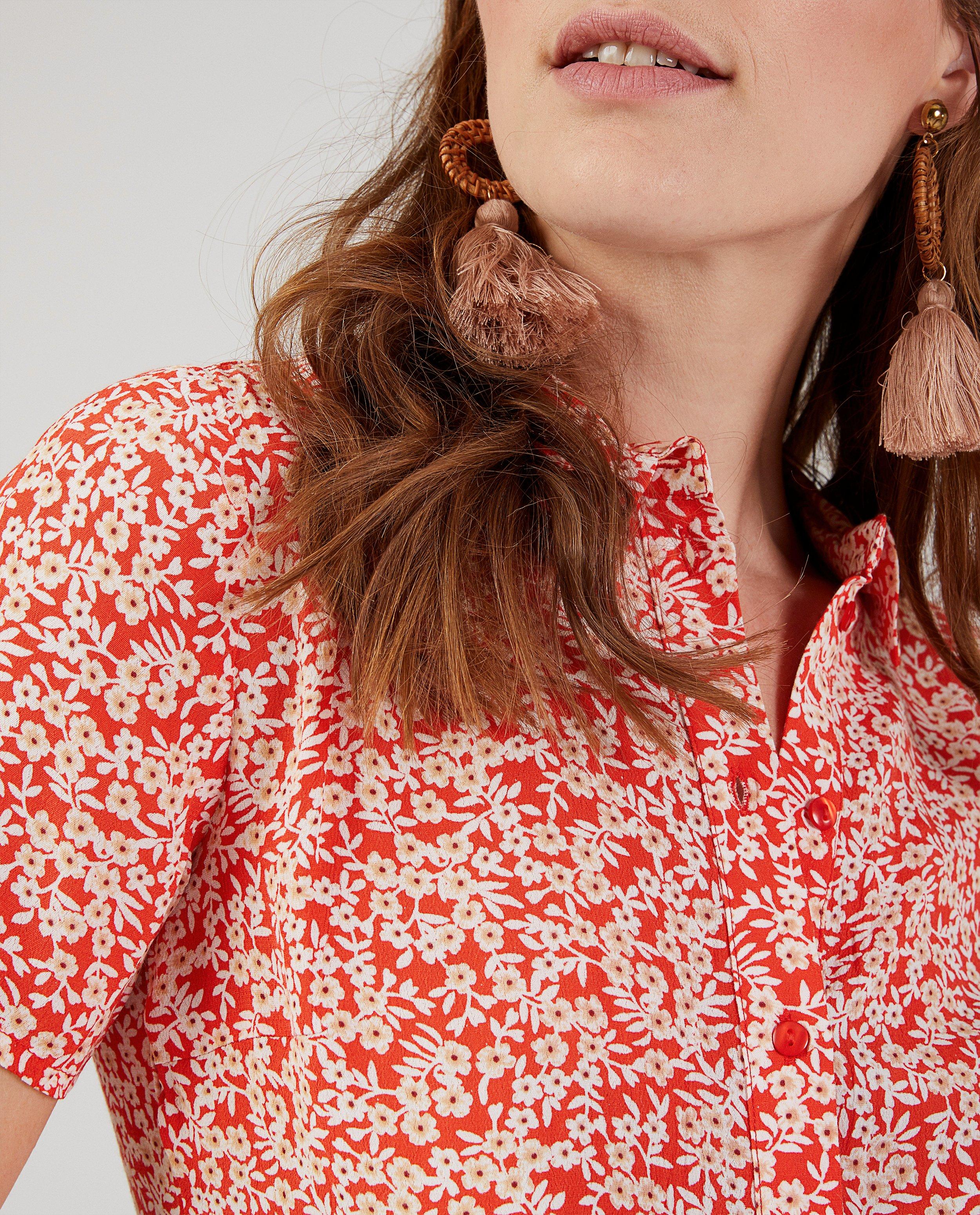 Robes - Robe fleurie rouge Pieces