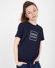 T-shirt bleu unisexe Negenduust - à inscription - Negenduust