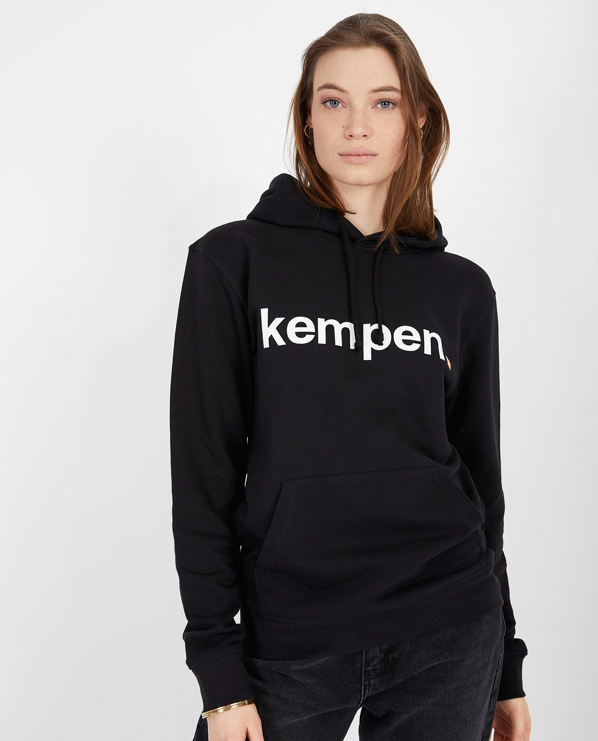 Zwarte unisex hoodie KEMPEN™ - met opschrift - Kempen