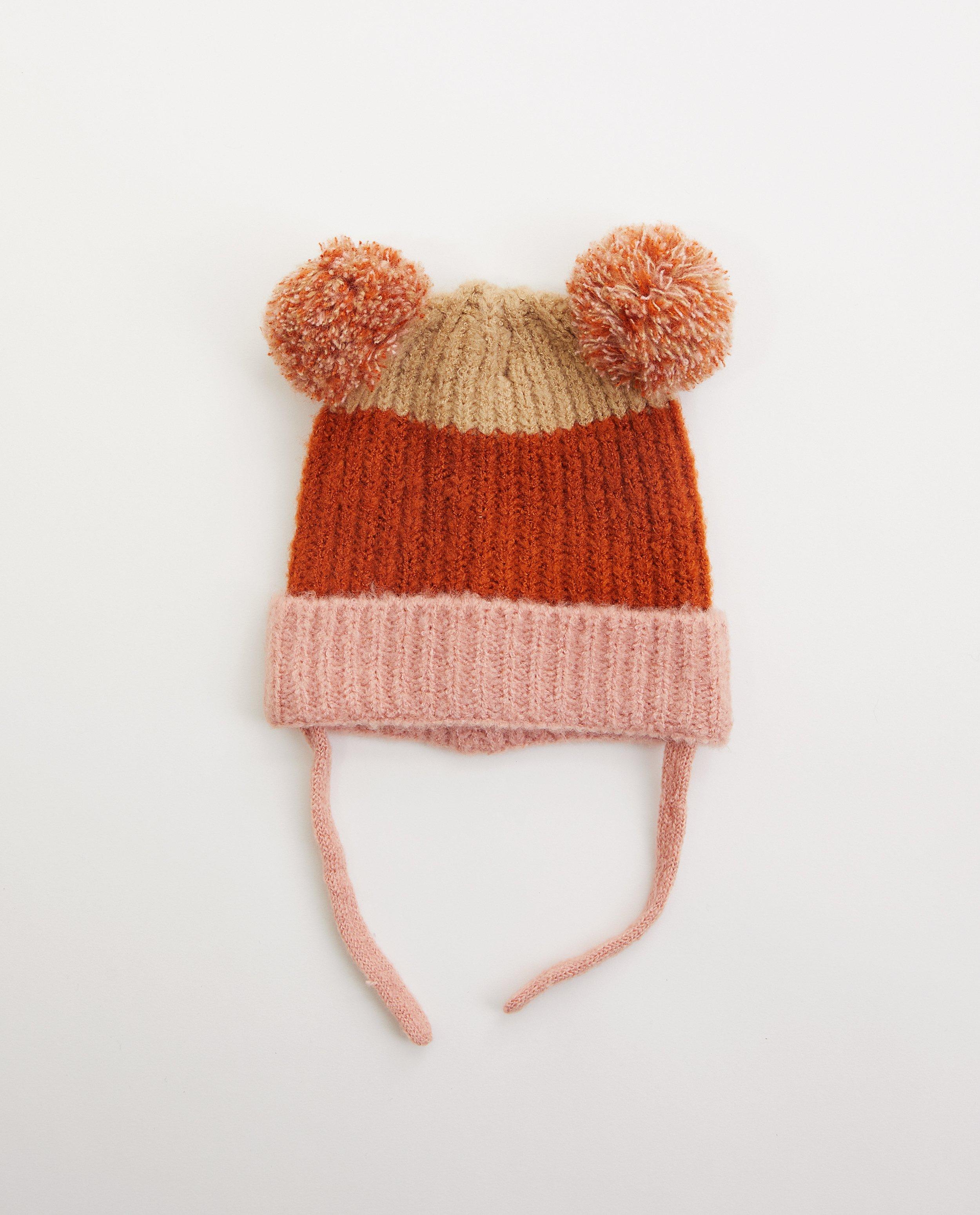 Lifup Winter thermische gebreide muts met handschoenen en sjaal, fleece kinderset, warme kraag, stoffen set, cadeau voor jongens en meisjes van 4-10 jaar, Regenboogmix, One size