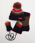 Ensemble bonnet, écharpe et moufles - tricoté - JBC