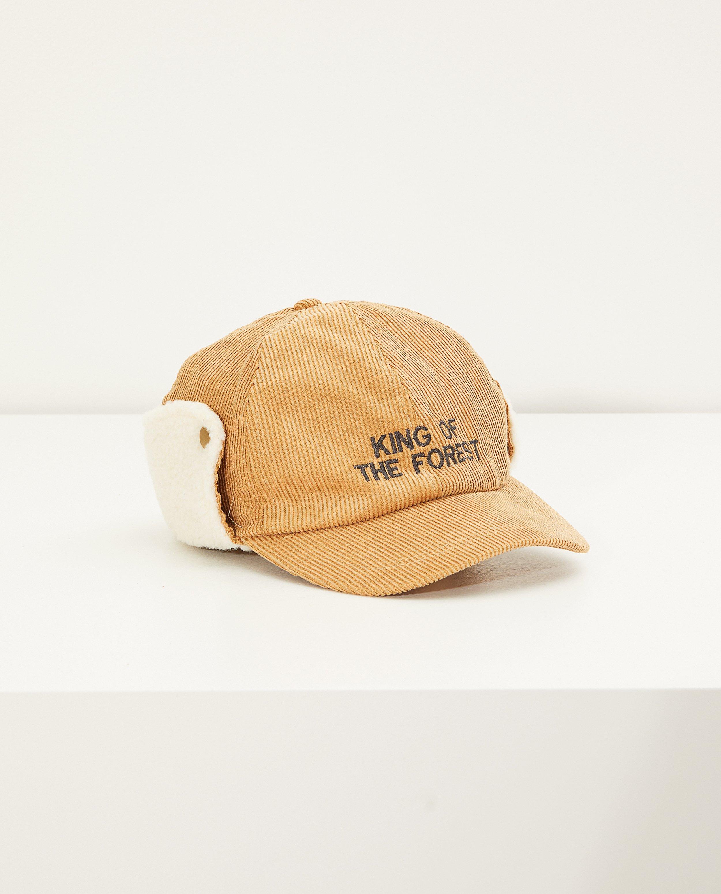 Casquette beige avec oreillettes - en velours côtelé - JBC