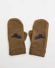 Moufles kaki - dinosaure - fin tricot - JBC