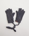 Grijze handschoenen van fleece - met verbindingskoord - JBC