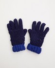 Blauwe handschoenen met kleur - met fleece - JBC