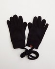 Zwarte handschoenen van fleece - met verbindingskoord - JBC