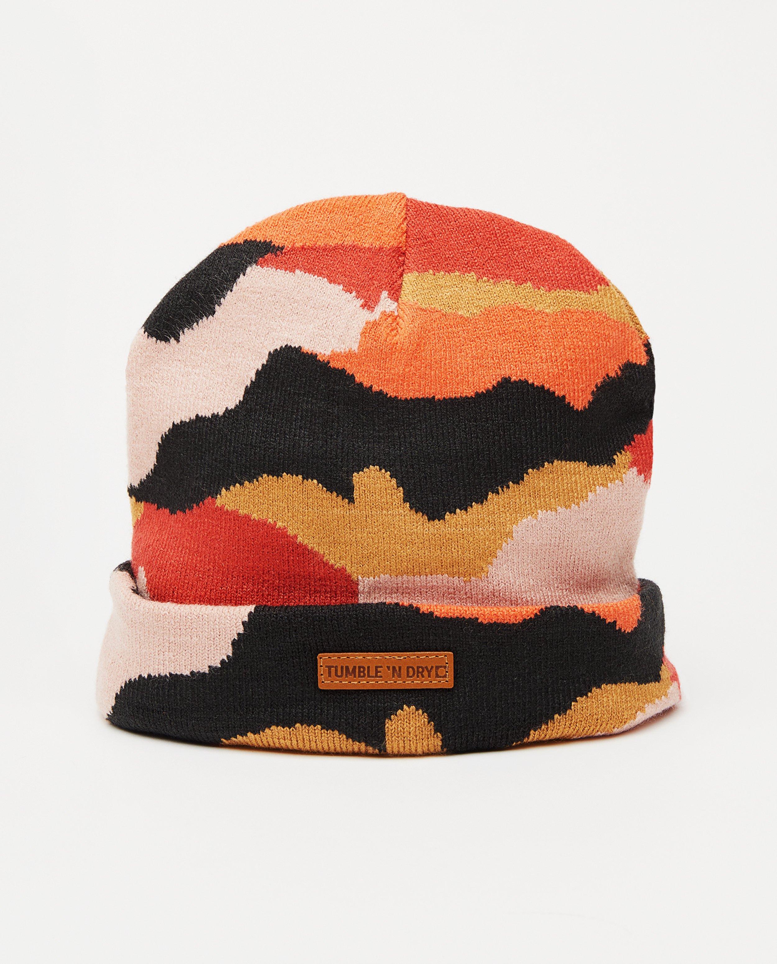 Bonnet à imprimé camouflage Tumble 'n Dry - tons de rouge - Tumble 'n Dry