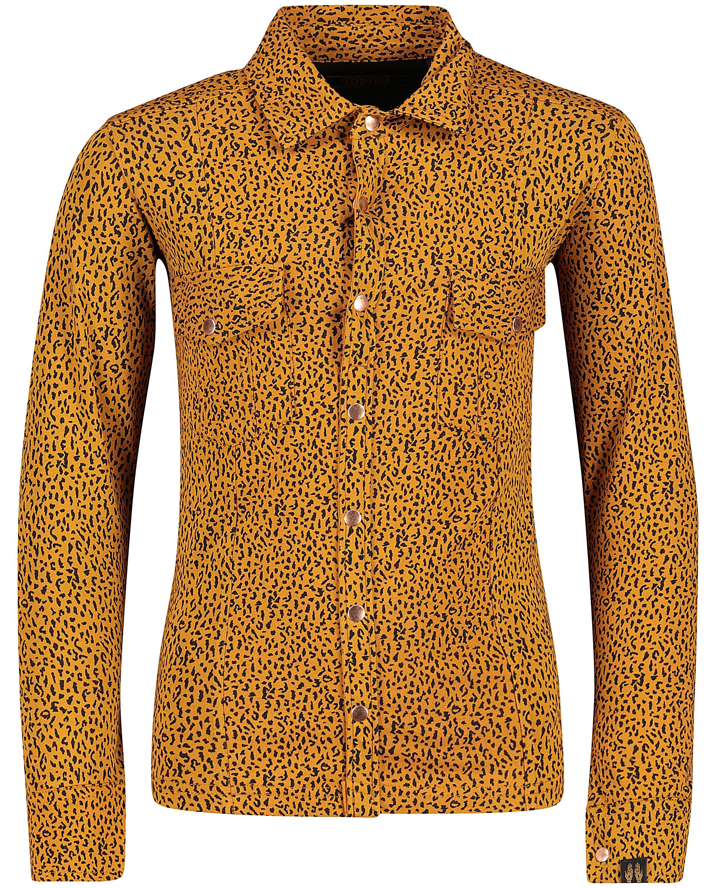 Camel hemd met print Topitm - allover - Topitm