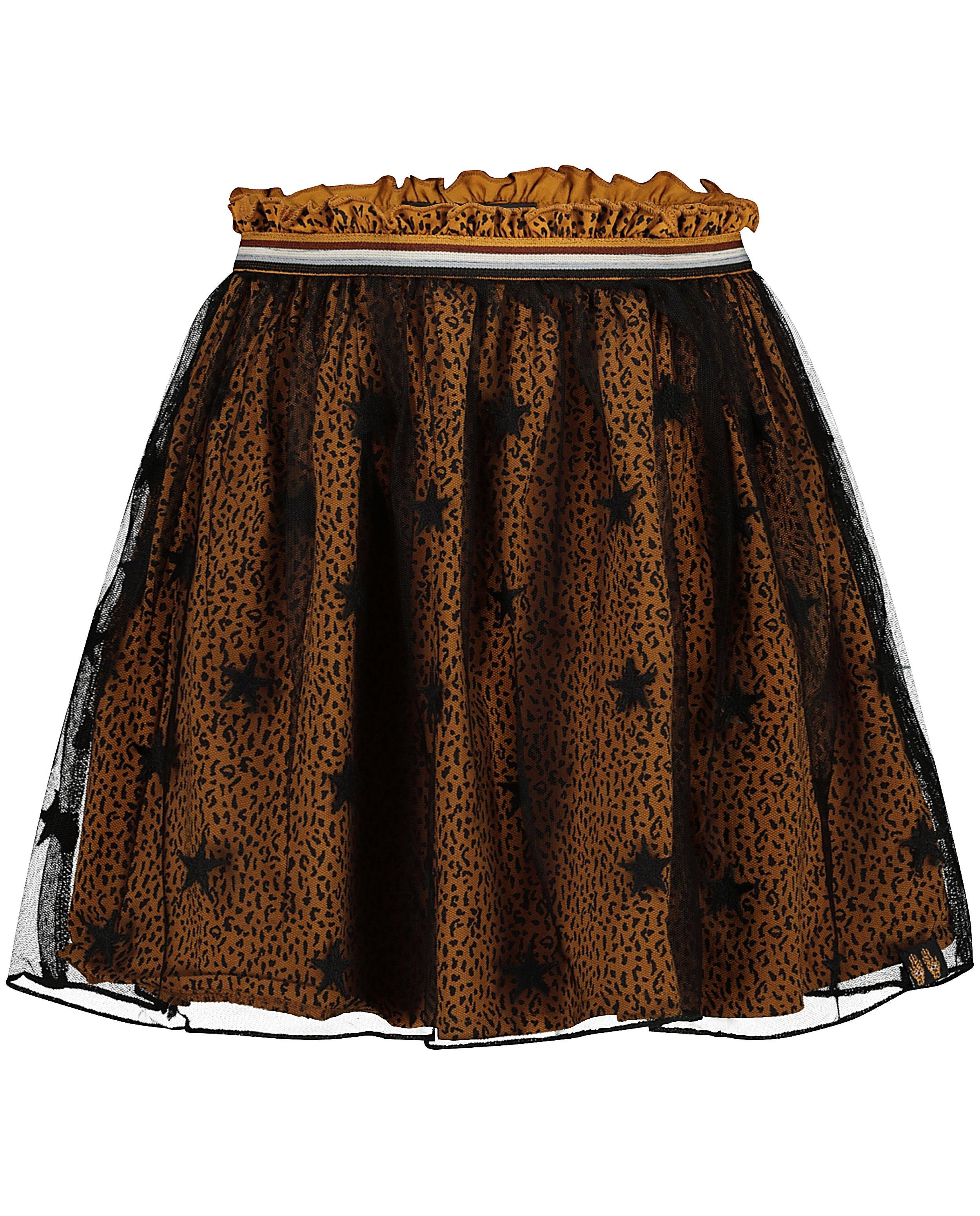 Jupe camel avec du tulle noir Topitm - stretch - Topitm