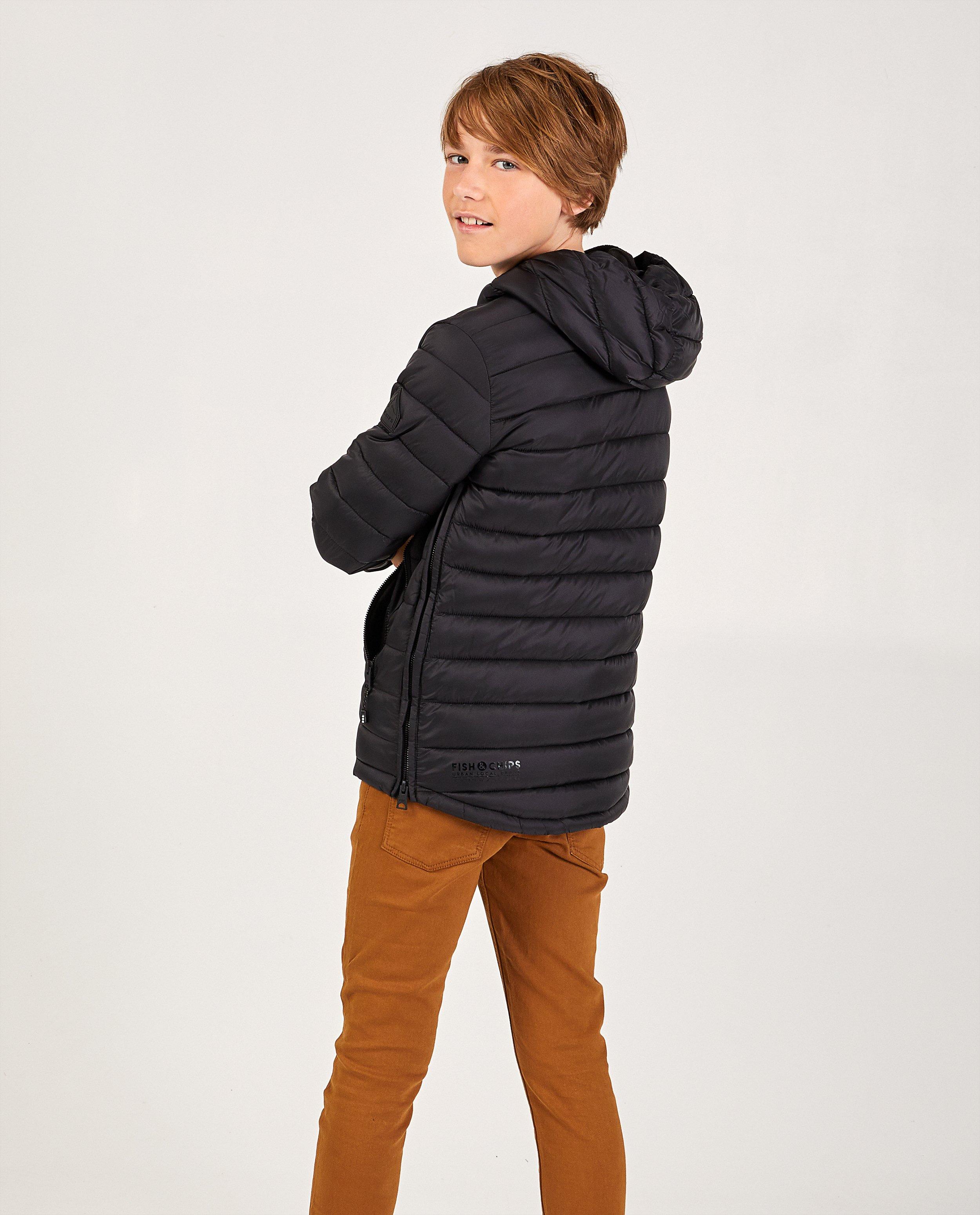 Anorak noir en faux duvet - D&eacute;tails du produit - noir - image num&eacute;ro 3