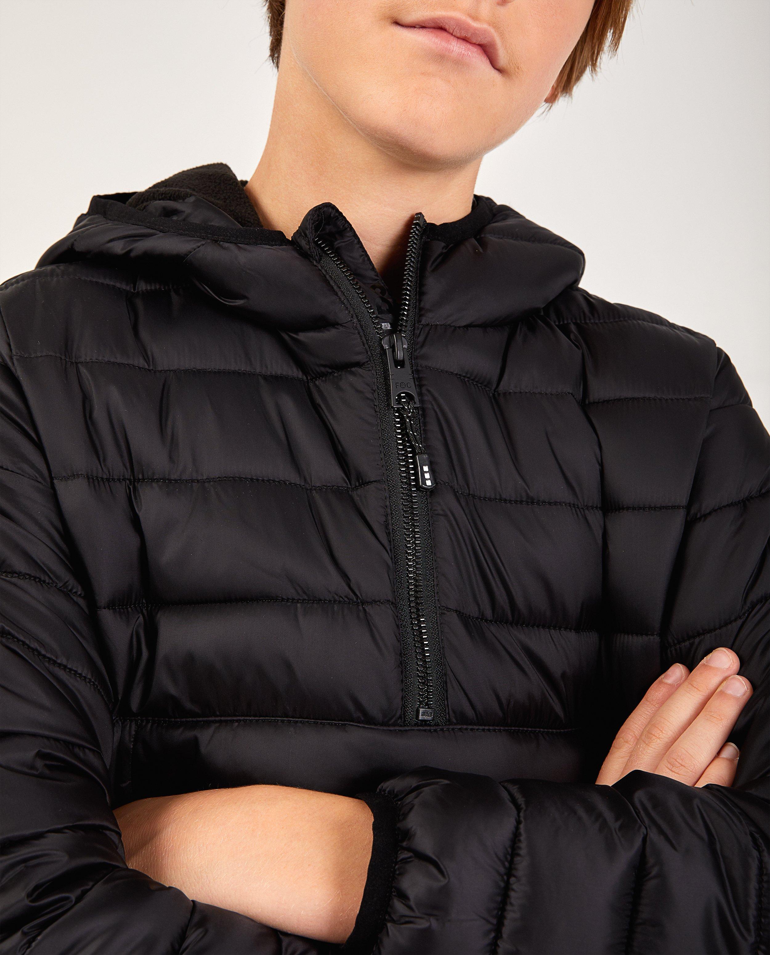 Anorak noir en faux duvet - D&eacute;tails du produit - noir - image num&eacute;ro 4