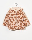 Beige teddy-jas met luipaardprint - allover - Cuddles and Smiles