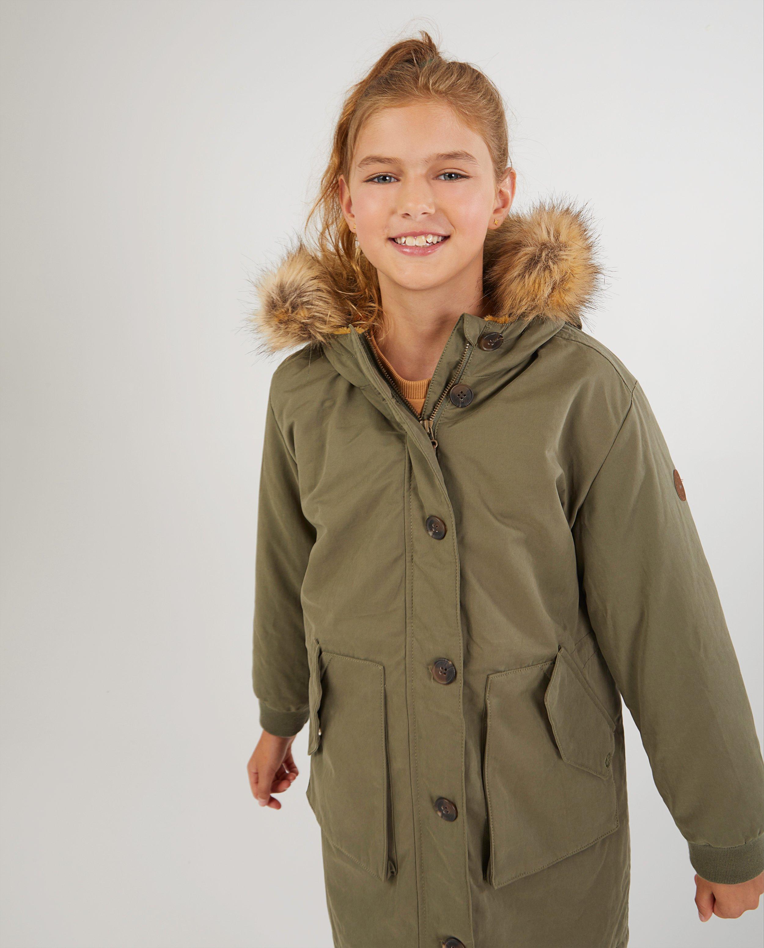 Groene parka met fake fur - Product Detail - khaki - afbeelding nummer 2