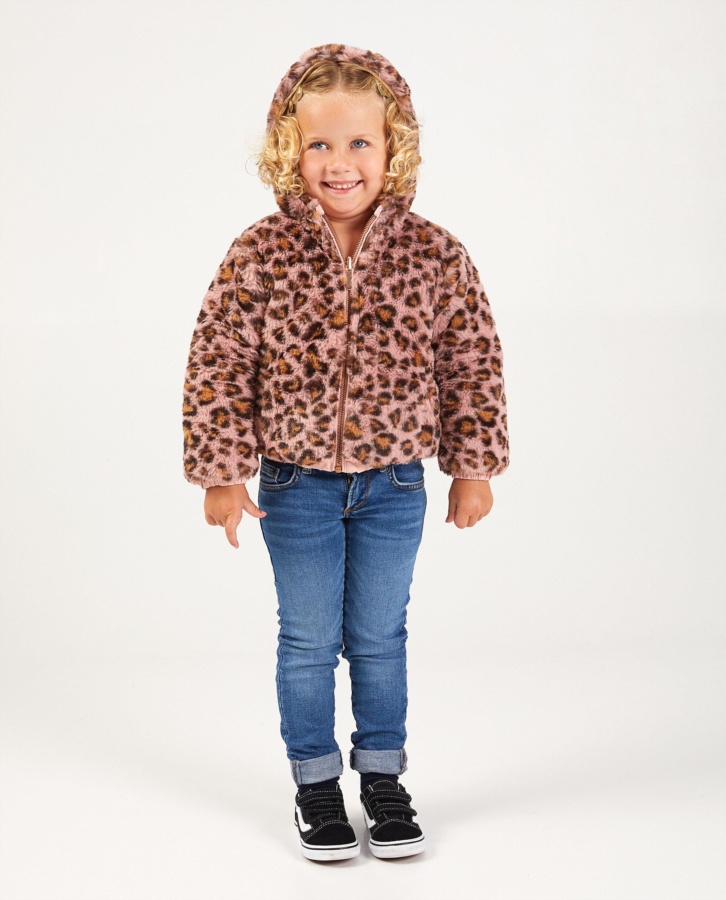 Roze omkeerbare jas - faux fur & padding - JBC