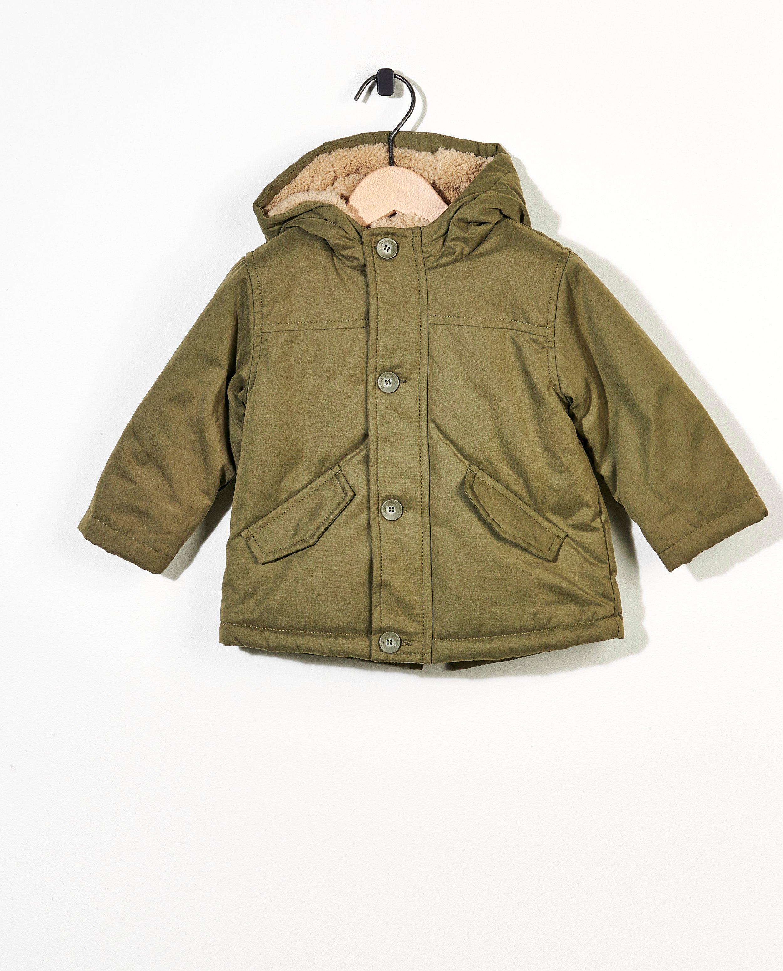Manteau vert - avec doublure peluche - Cuddles and Smiles