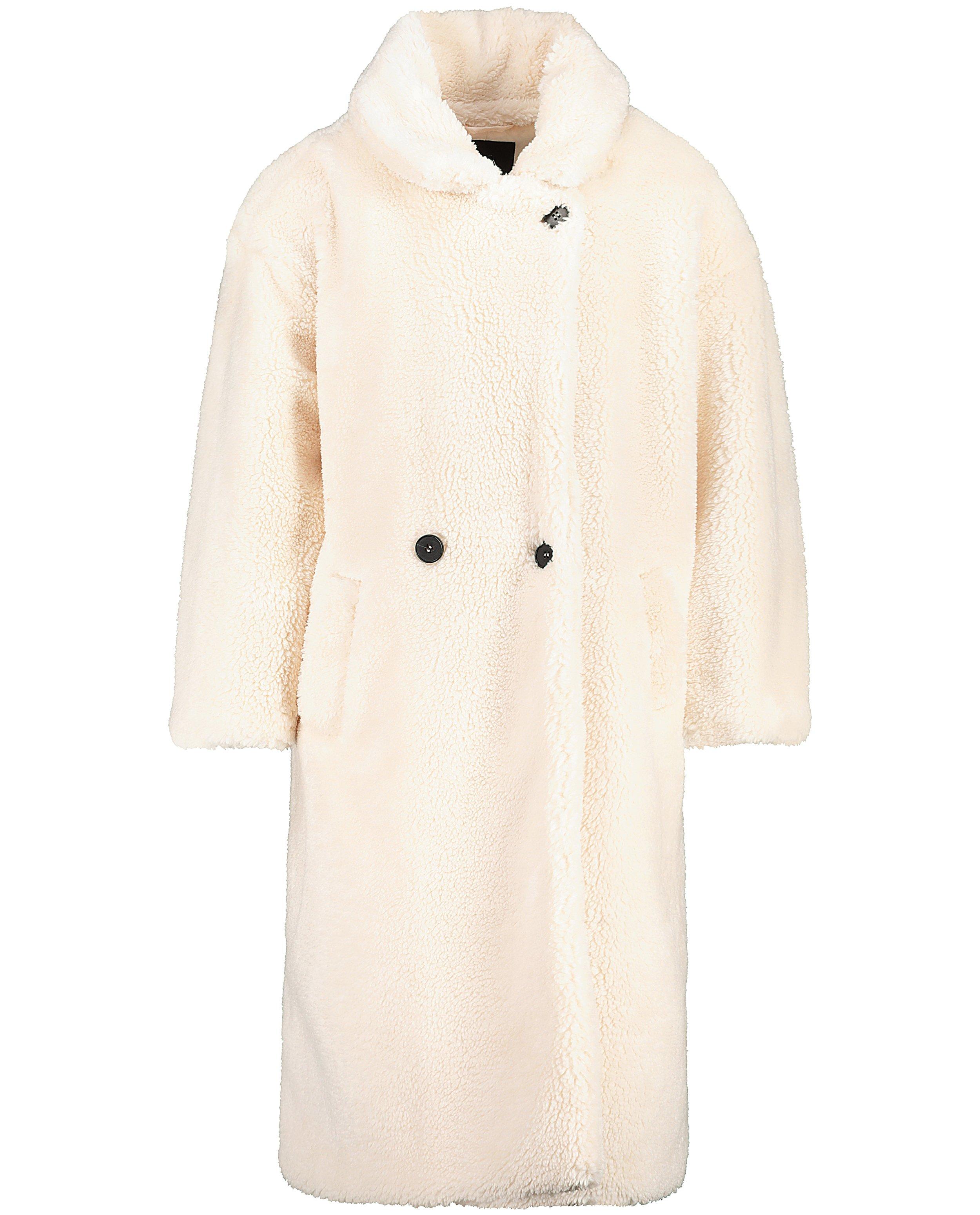 Manteau peluche beige Sora - modèle long - Sora