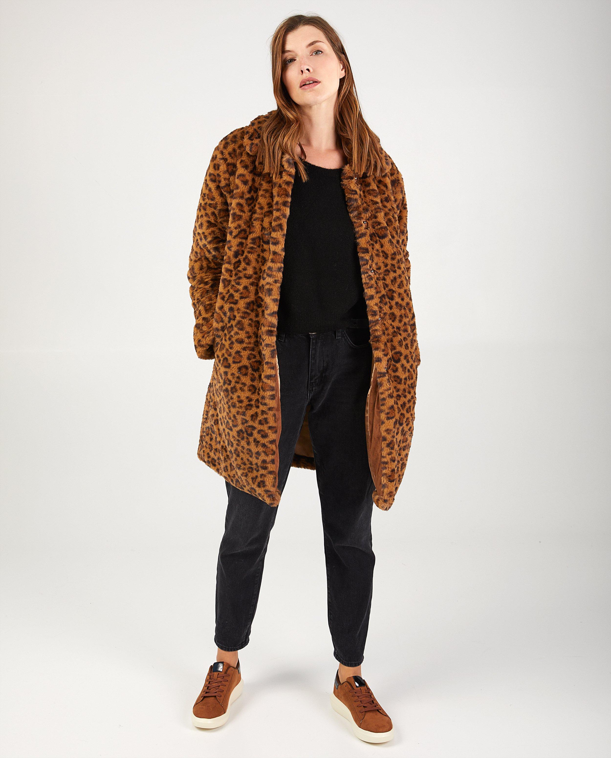 Manteau en fausse fourrure avec imprimé Sora - intégral - Sora