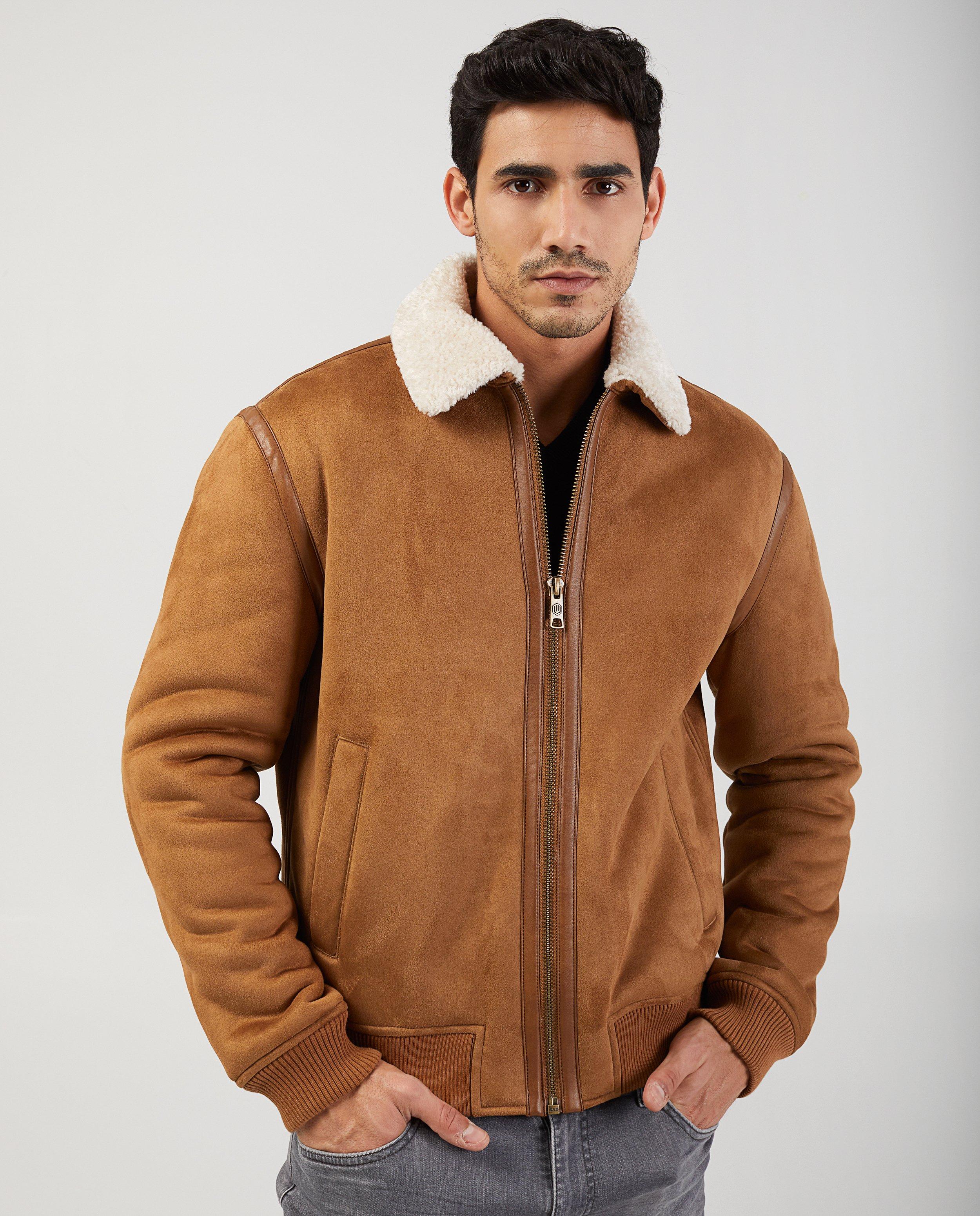 Bruine pilotenjas van su&egrave;de - Product Detail - bruin - afbeelding nummer 2