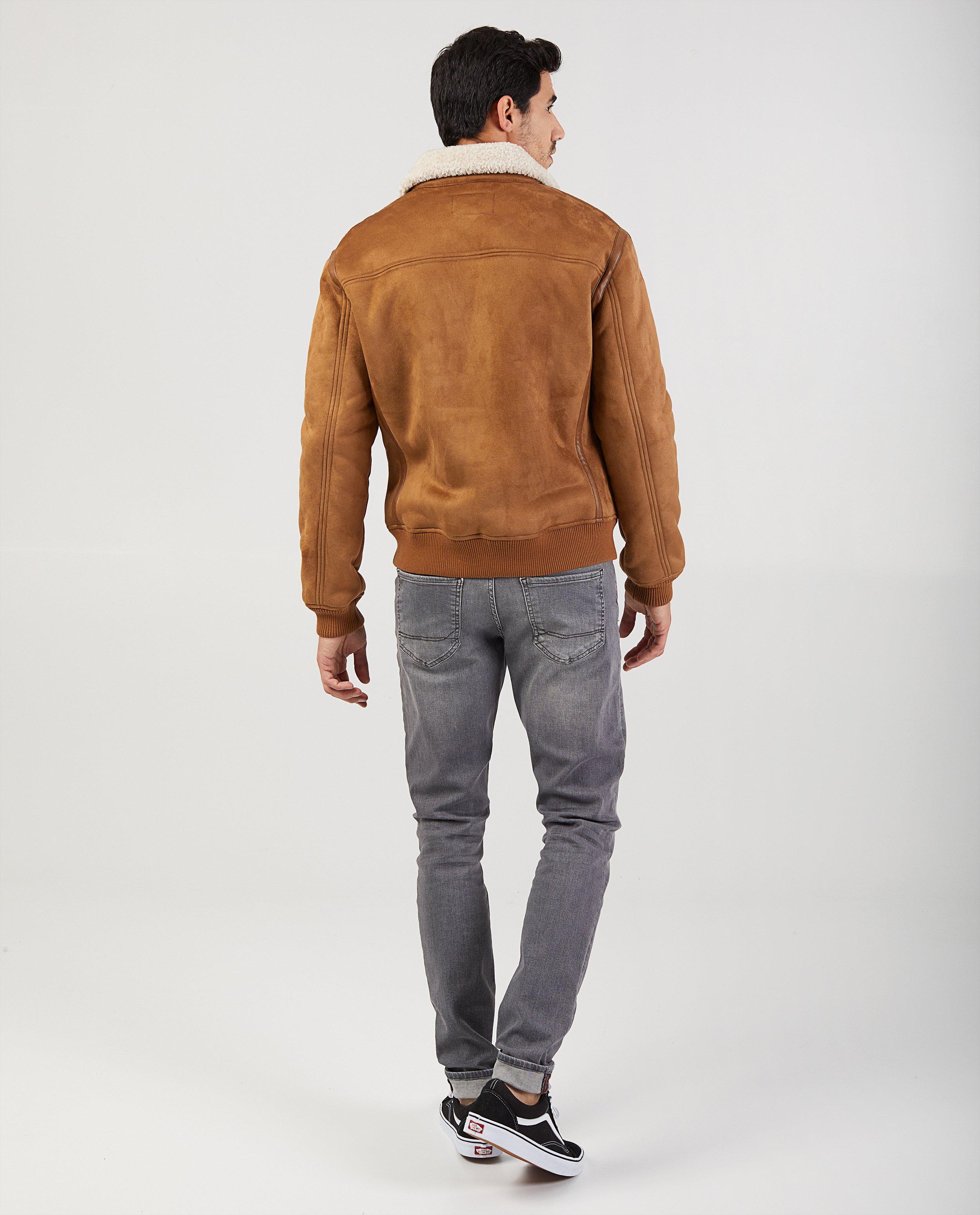 Bruine pilotenjas van su&egrave;de - Product Detail - bruin - afbeelding nummer 3