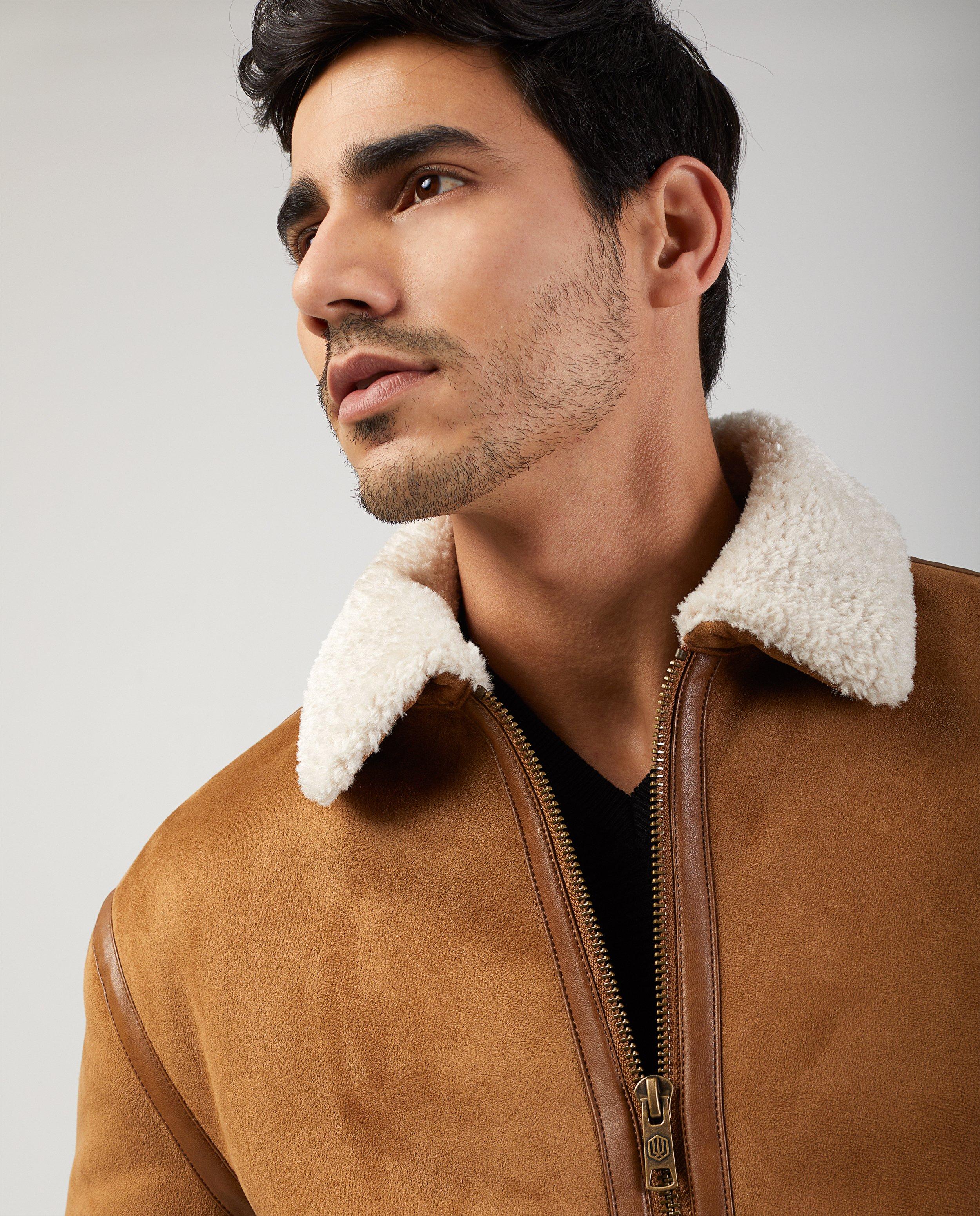 Bruine pilotenjas van su&egrave;de - Product Detail - bruin - afbeelding nummer 4