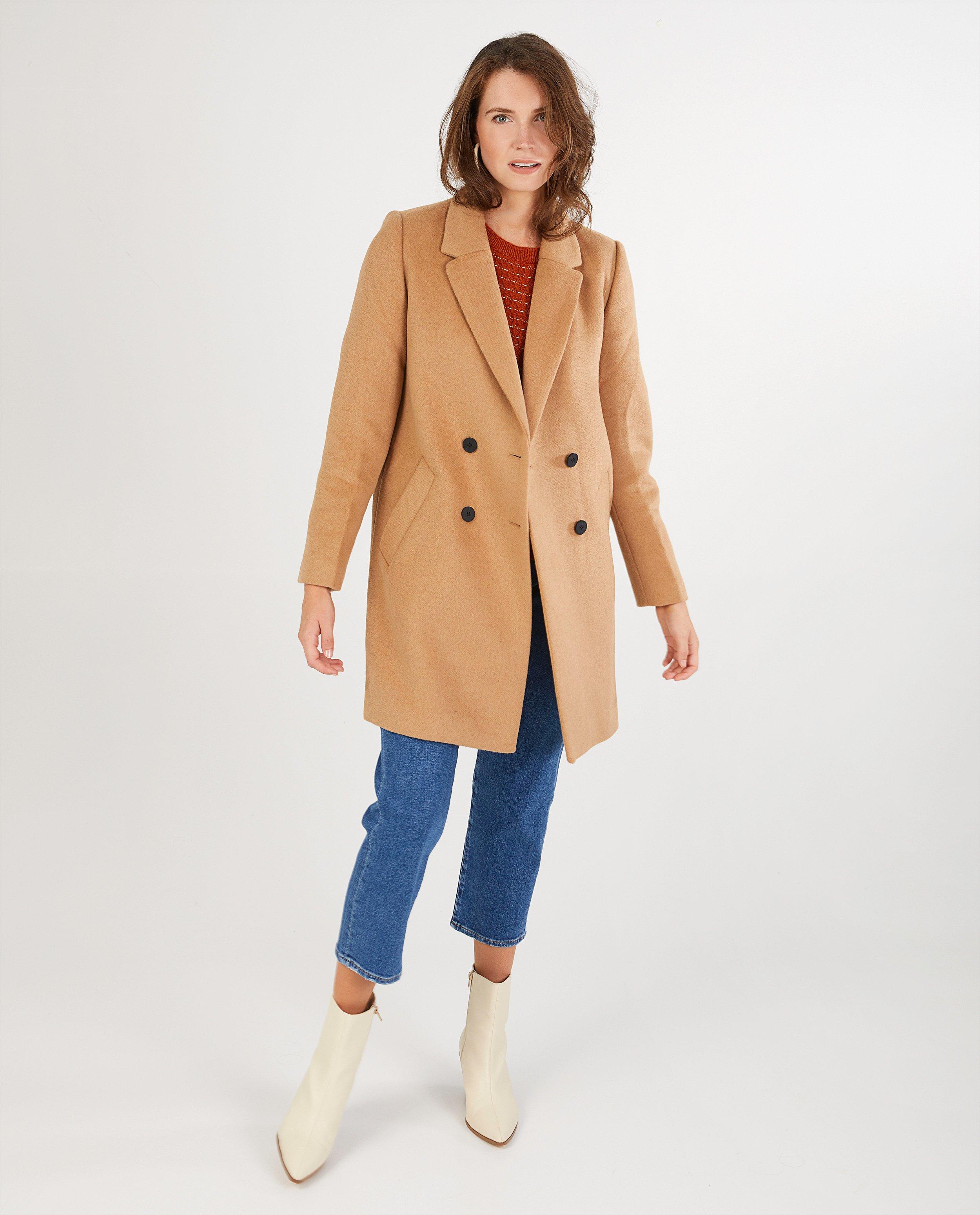Klassieke mantel Sora - in camel - Sora