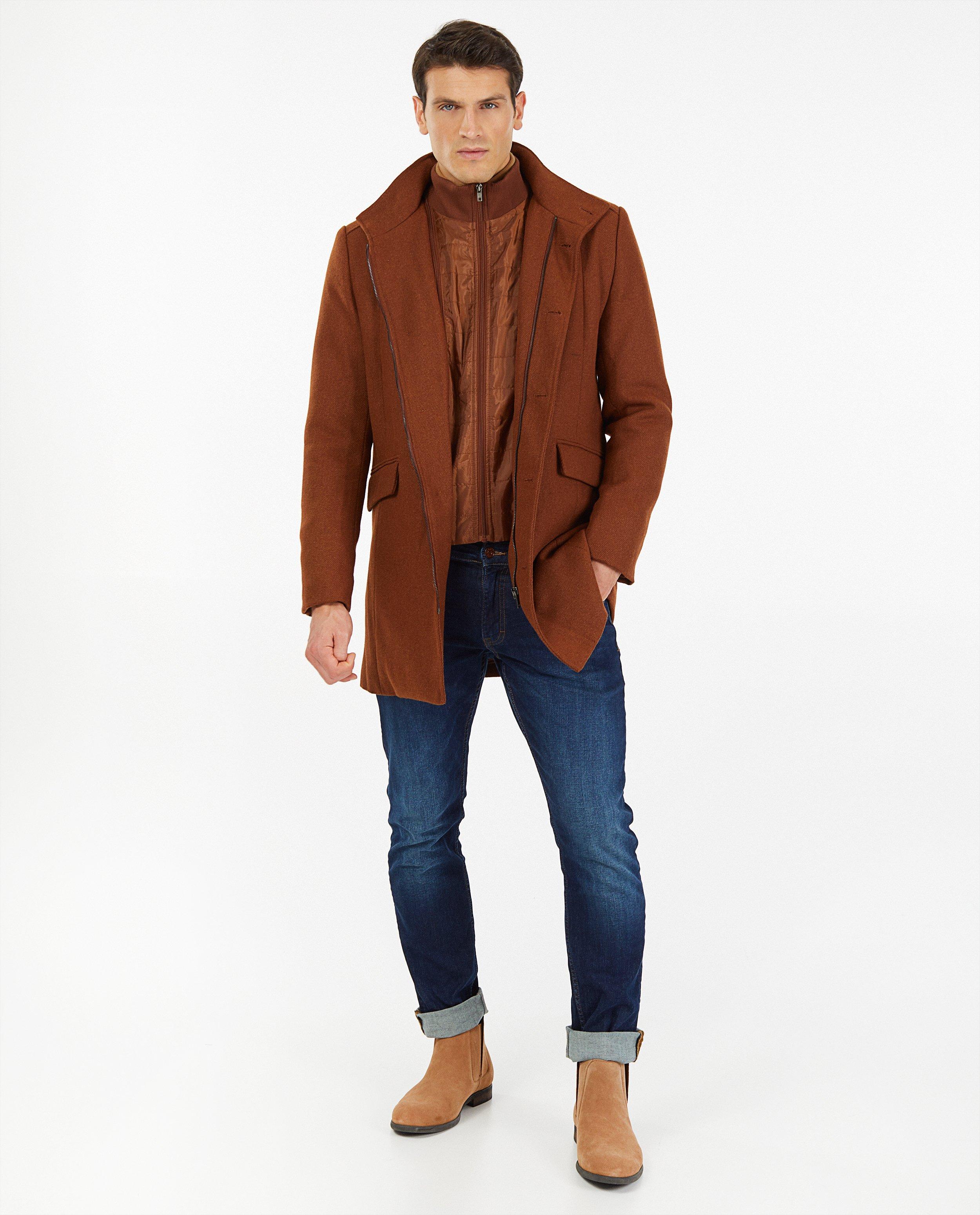 Bruine 2-in-1 winterjas - semi-chic - JBC