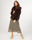 Manteau brun en fausse fourrure Sora - avec capuche - Sora