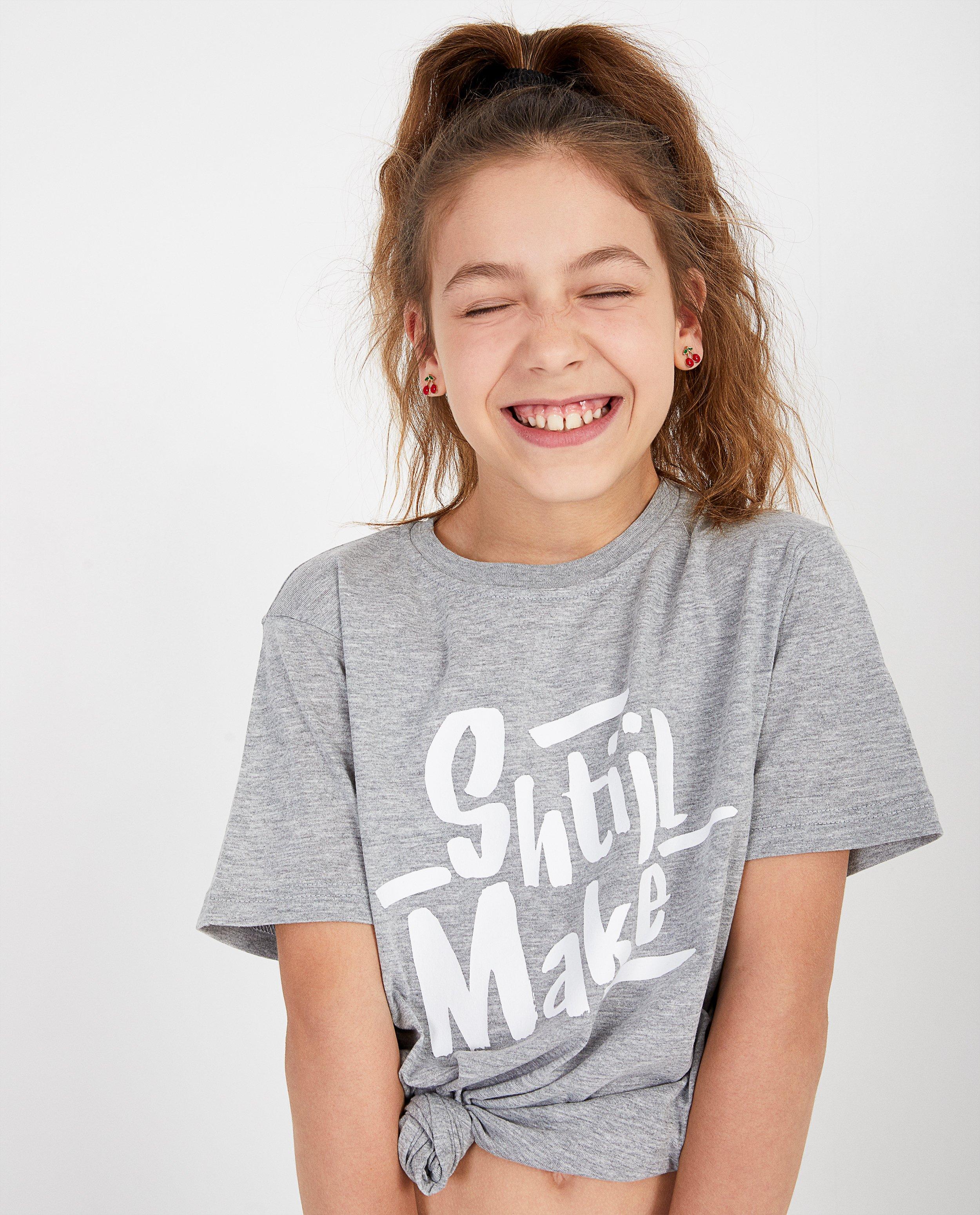 T-shirt gris unisexe Genkse Shtijl - à inscription - Genkse Shtijl