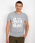 Grijs unisex T-shirt Genkse Shtijl - met opschrift - Genkse Shtijl