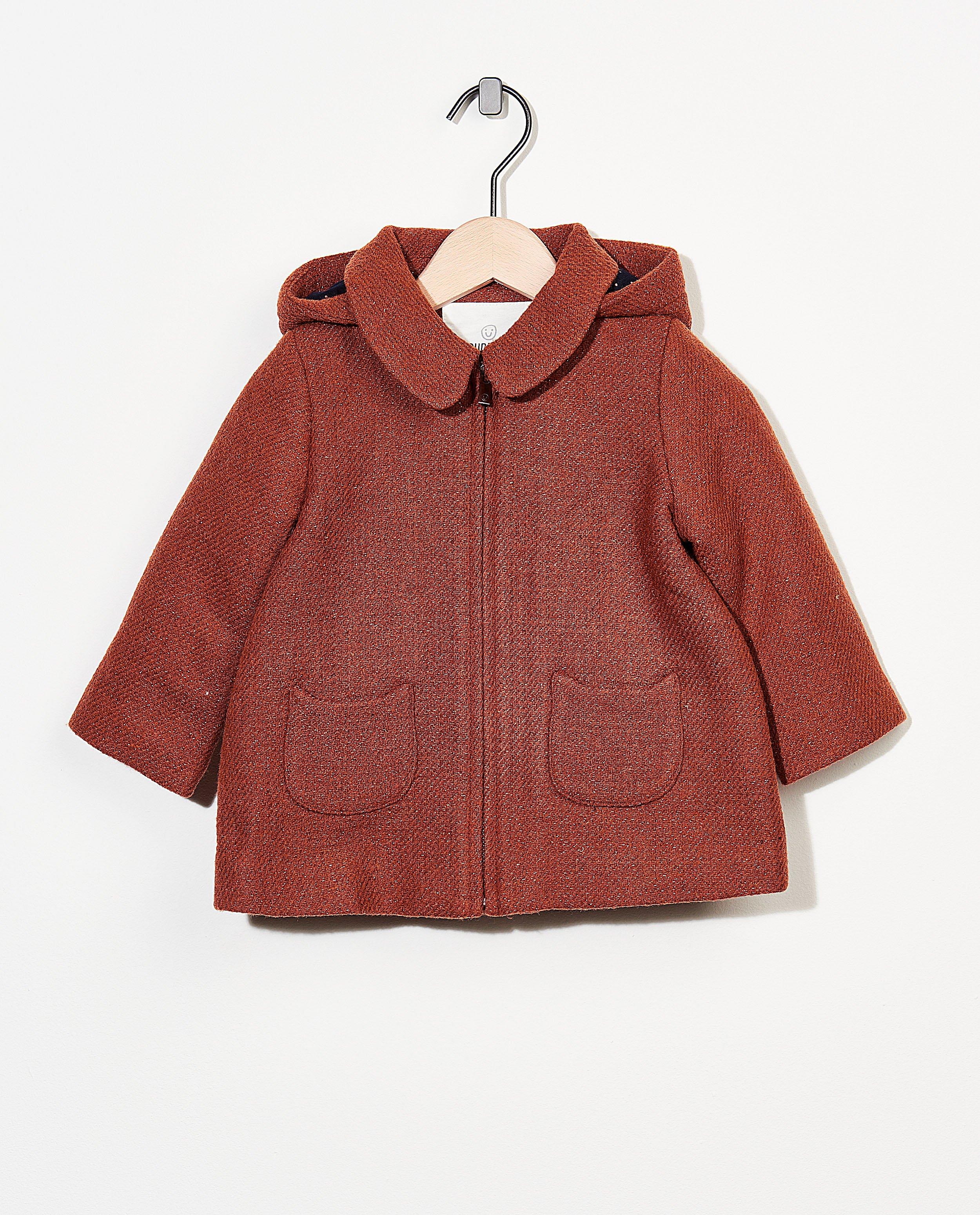 Manteau brun avec fil métallisé - intégral - Cuddles and Smiles