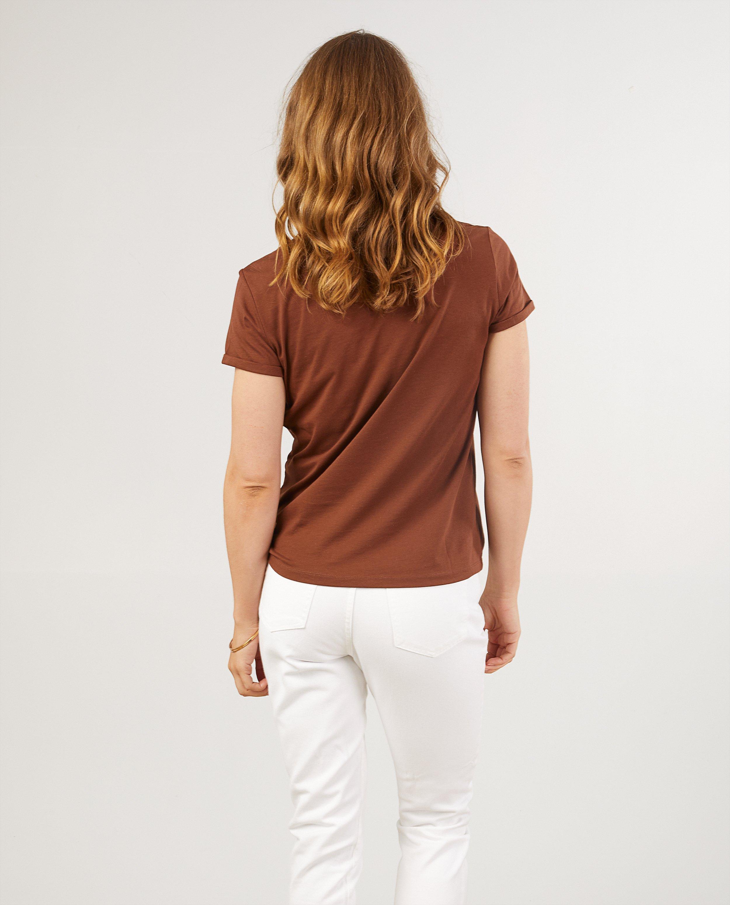 T-shirt van gerecycleerd polyester I AM - Product Detail - bruin - afbeelding nummer 3