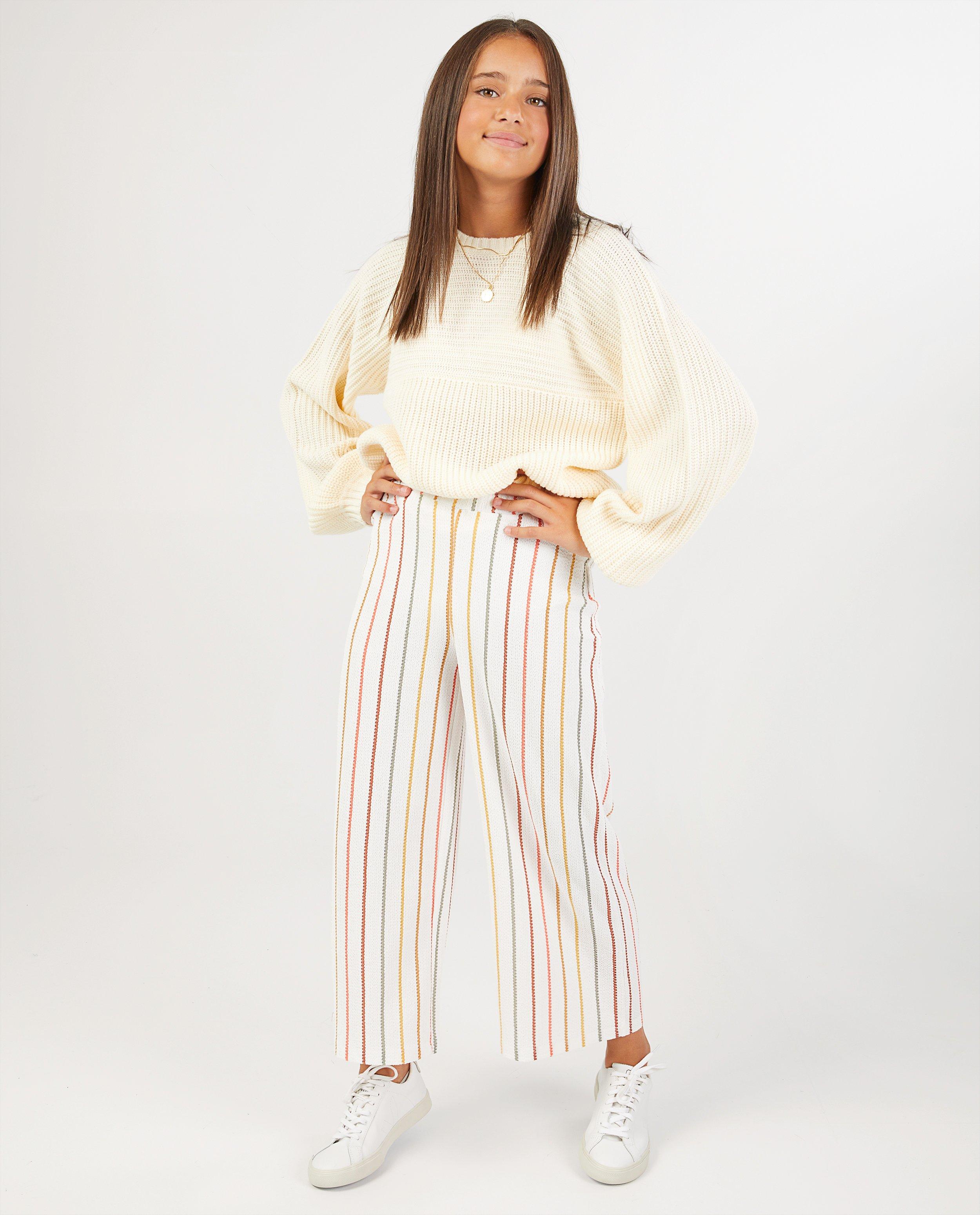 Witte broek met strepen - Product Detail - meerkleurig - afbeelding nummer 1