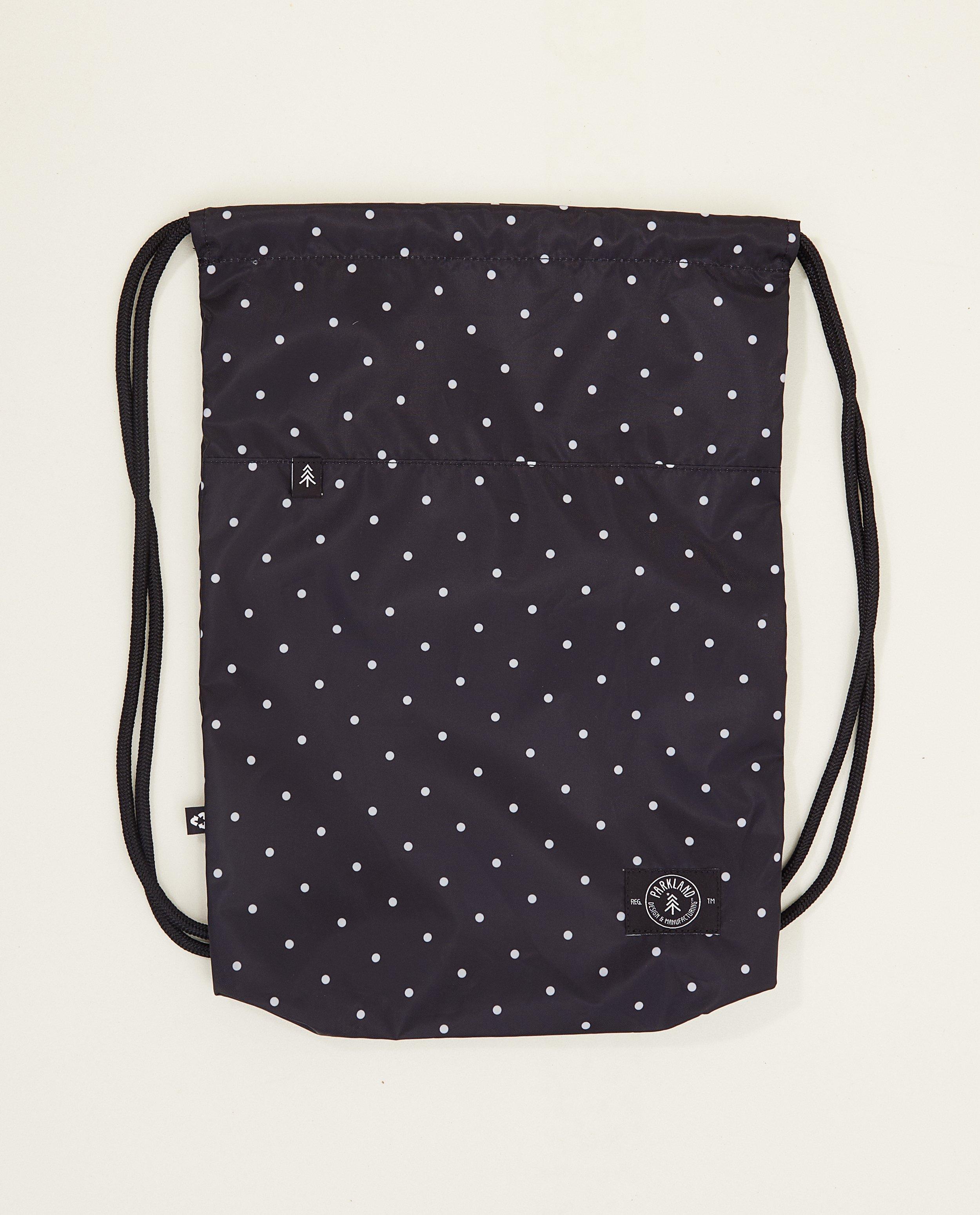 Sac de gym recyclé Parkland - noir à pois - Parkland