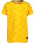 Geel T-shirt met opschrift Levv - long fit - Levv