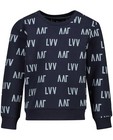 Blauwe sweater met opschrift Levv - allover - Levv