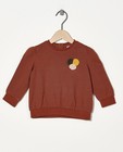 Bruine sweater met metaaldraad - en pompons - Bumba