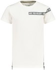 Wit T-shirt met opschrift Levv - op de borst en mouw - Levv