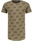 T-shirt vert, inscription Levv - imprimé intégral - Levv