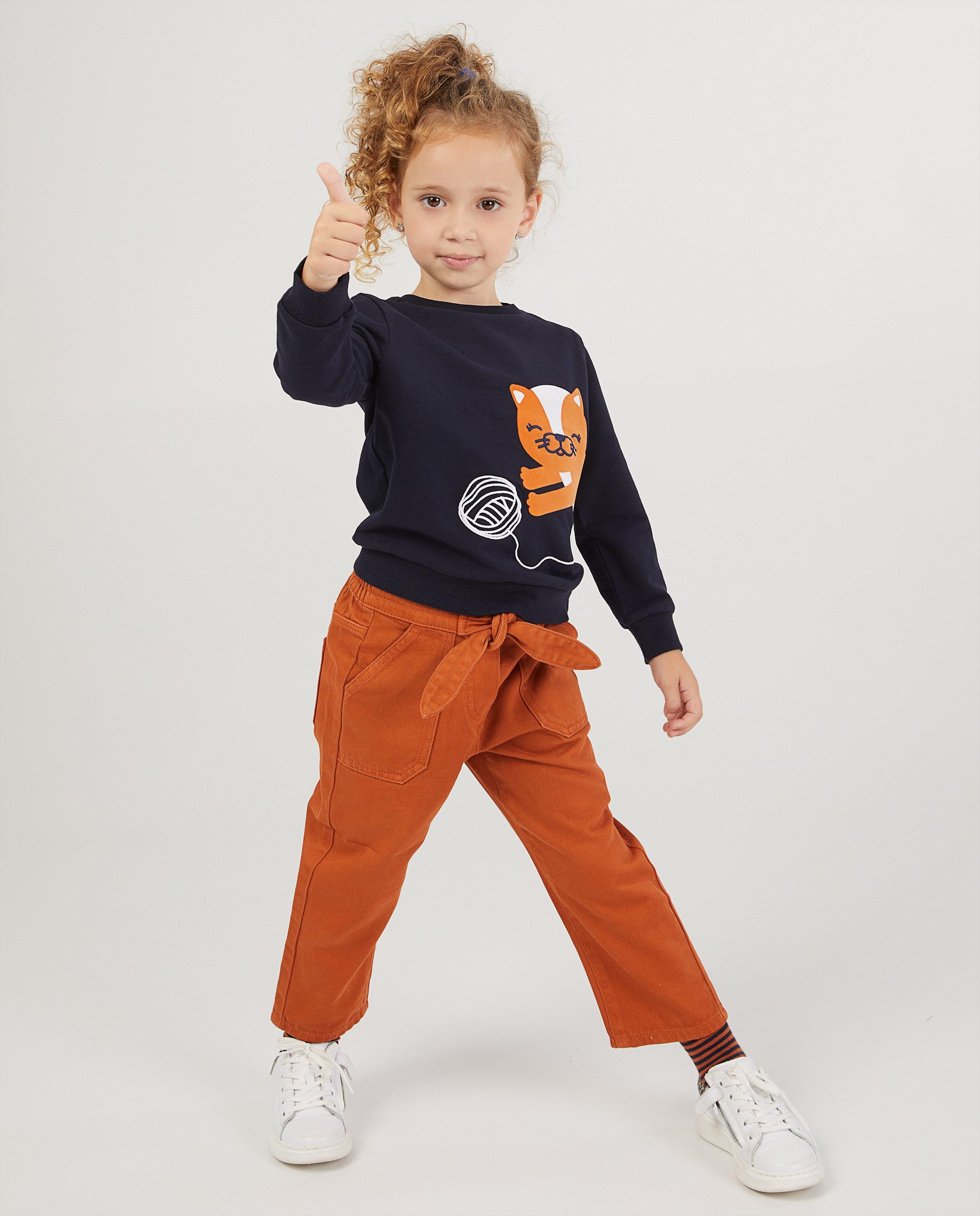 Roestbruine broek met knooplint - Product Detail - rood - afbeelding nummer 1