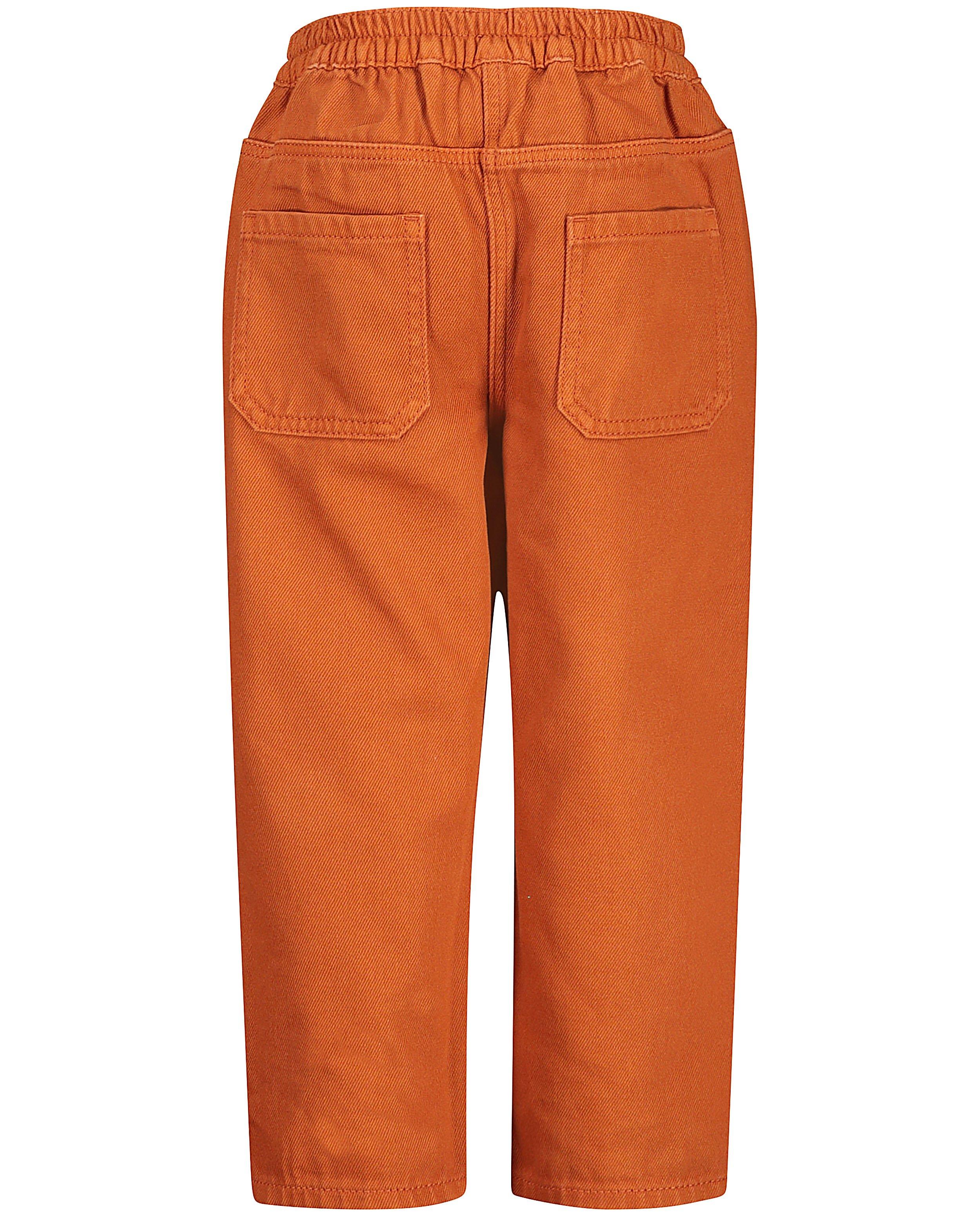 Roestbruine broek met knooplint - Product Detail - rood - afbeelding nummer 4