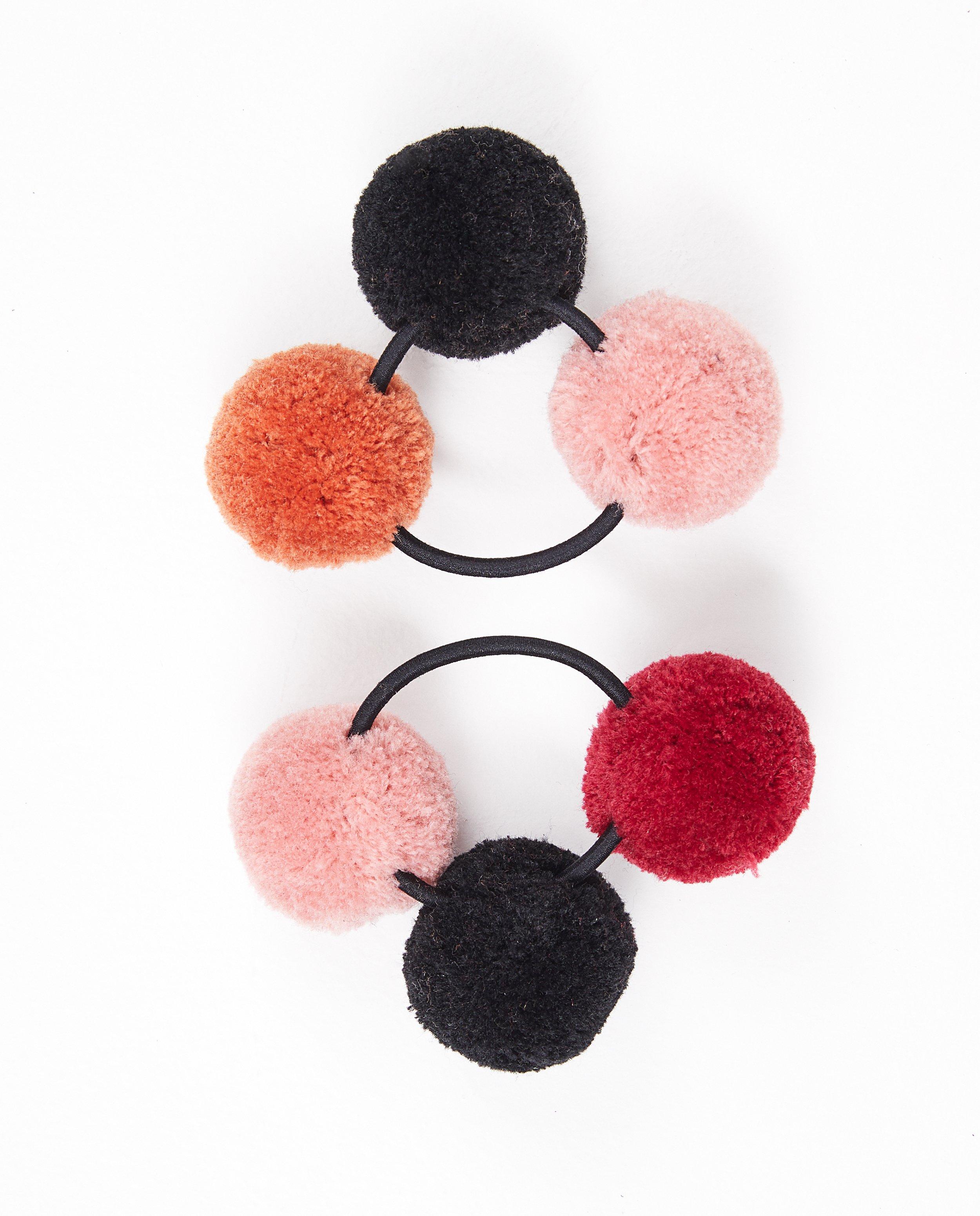 Breigoed - Set van 2 elastieken met pompons