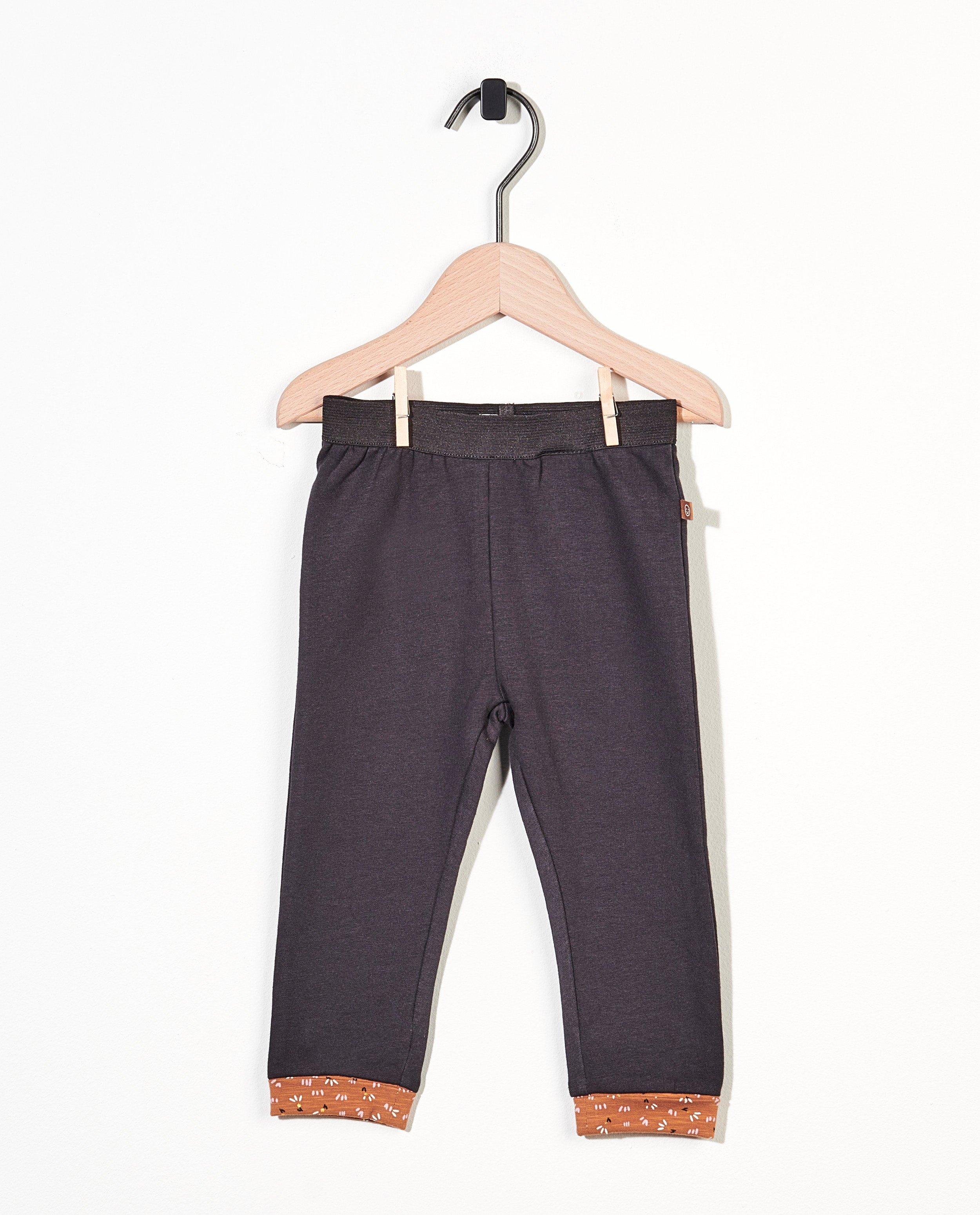 Pantalon évolutif en gris foncé - stretch - Newborn 50-68
