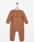 Bruin jumpsuit met print - allover - Newborn 50-68
