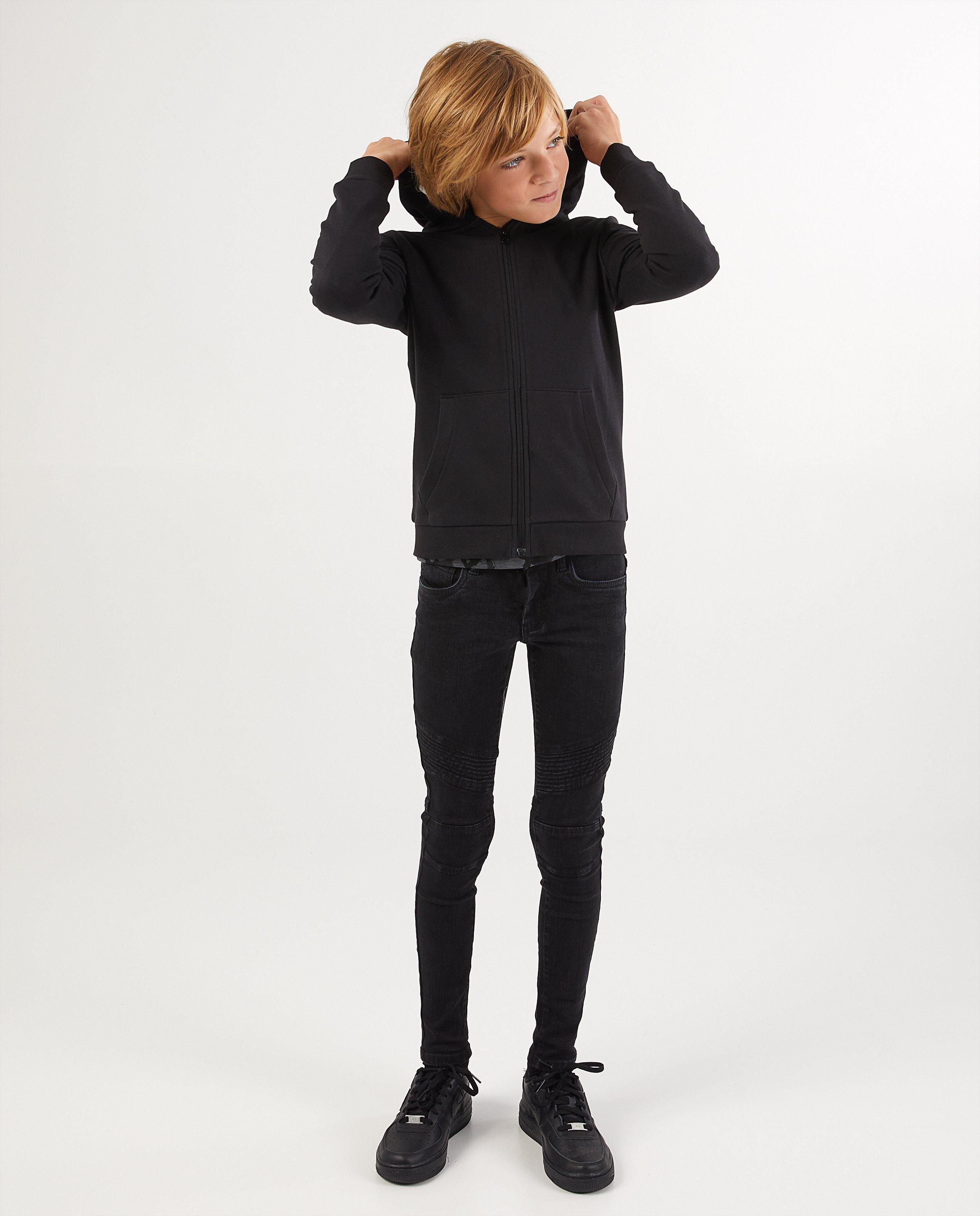 Superskinny noir Noah, 7-14 ans - taille ajustable - Fish & Chips