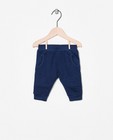 Pantalon molletonné bleu en coton bio - stretch - Newborn 50-68
