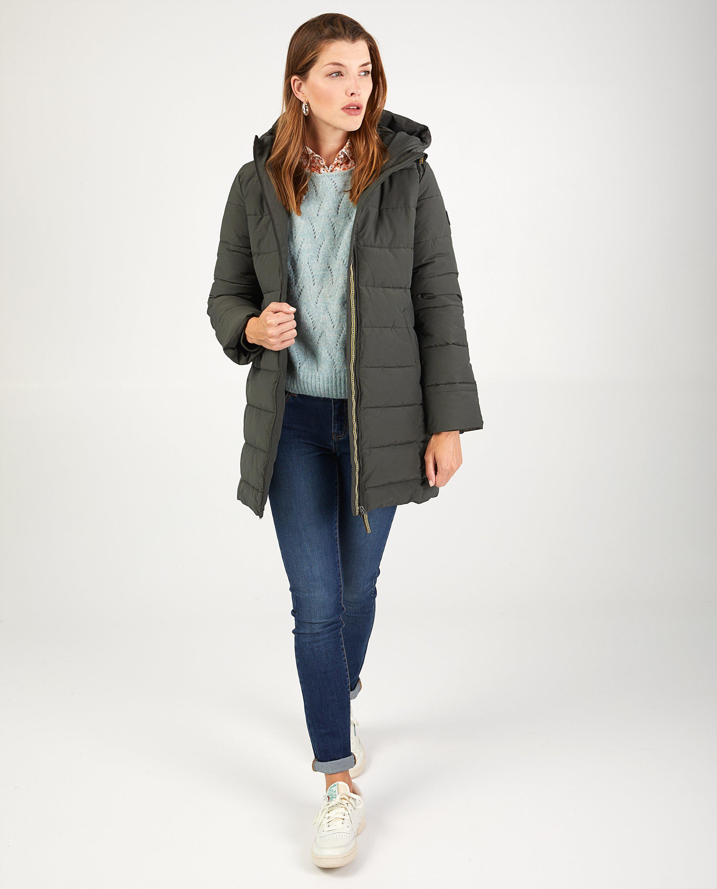 Manteau d'hiver kaki avec rembourrage - avec capuche - JBC