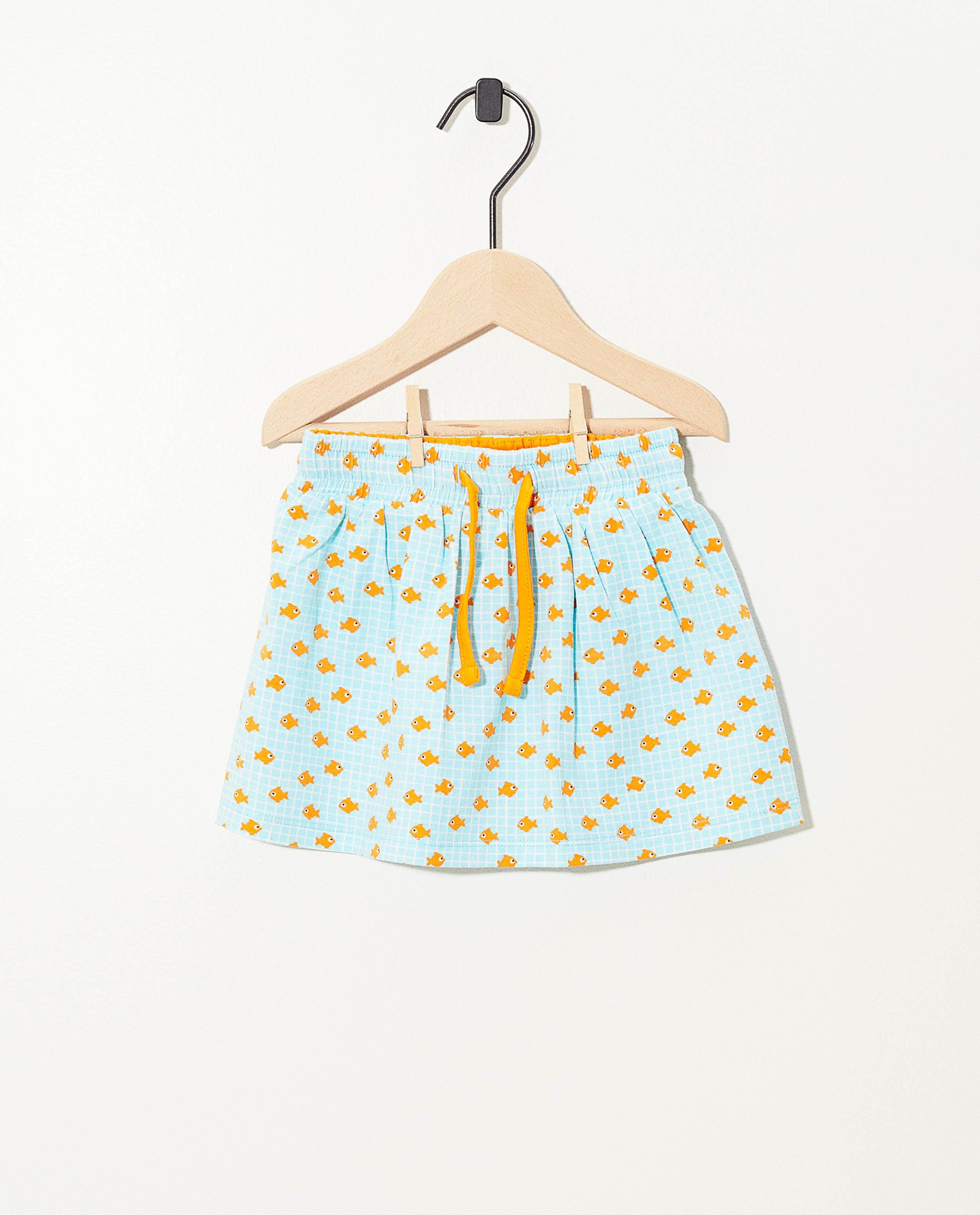 Roze rokje van biokatoen - met print - Cuddles and Smiles